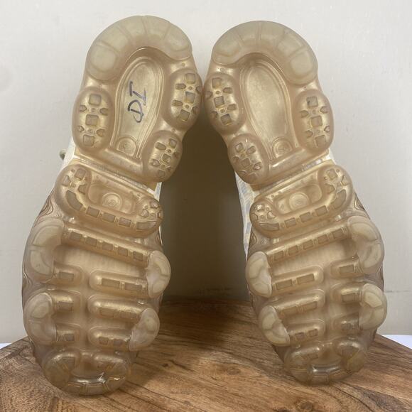 Nike Air VaporMax 2019 White Gold Womens Size 8.5 Cream Athletic Shoes - Picture 8 of 10